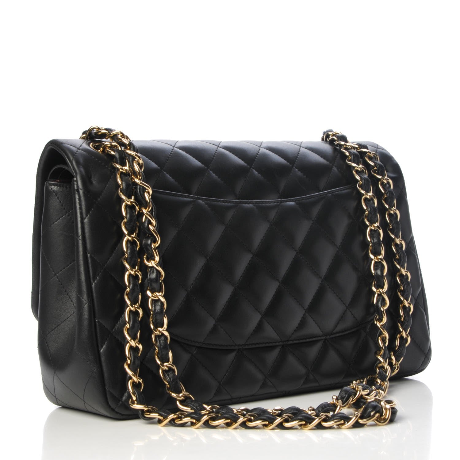 Chanel Lambskin Quilted Jumbo Double Flap Black 4 of 9