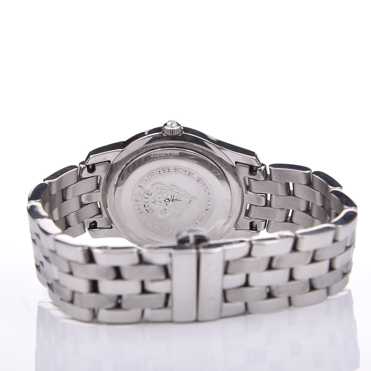 Gucci Stainless Steel Diamond 27mm 5500L Quartz Watch Black 4 of 6