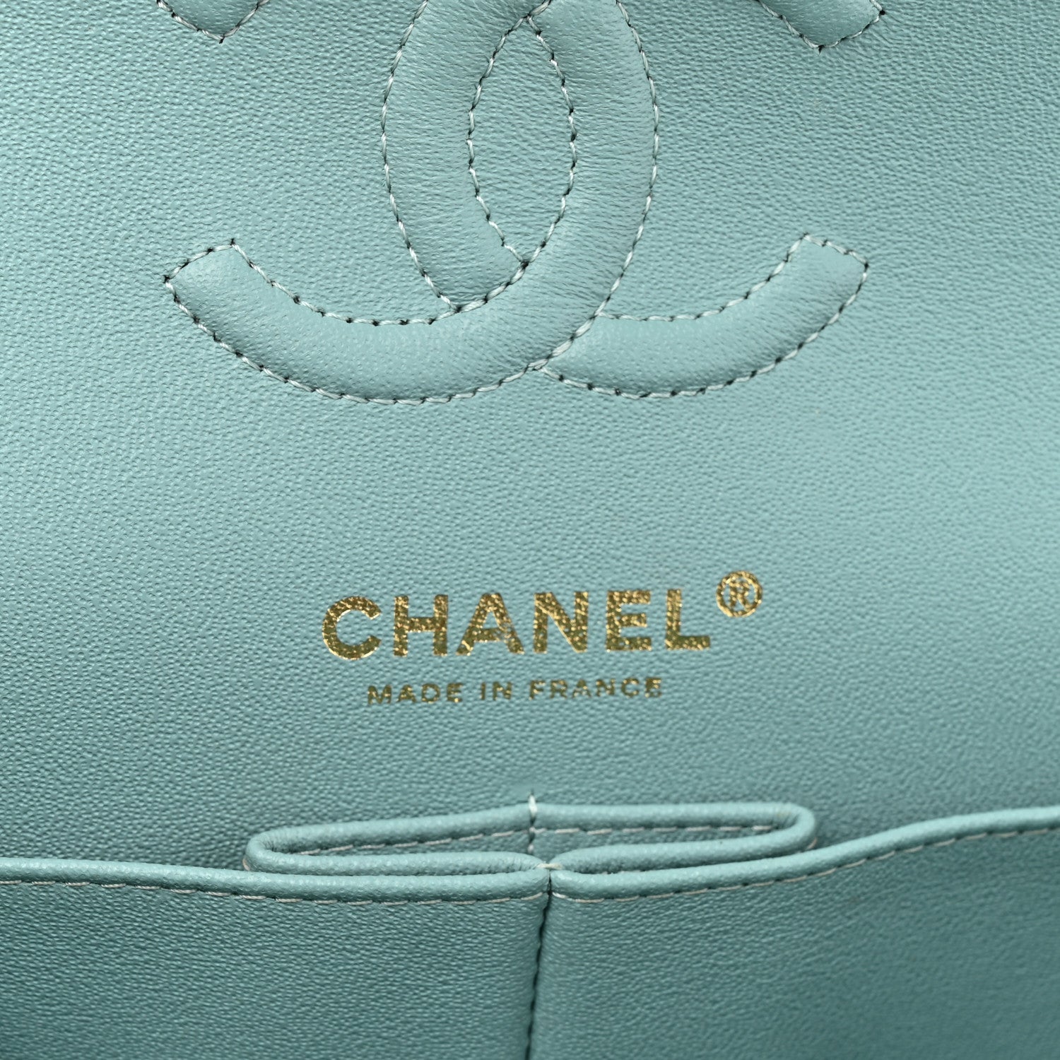 Chanel Caviar Quilted Small Double Flap Light Blue 6 of 10
