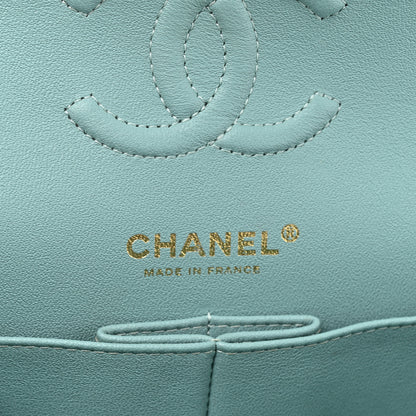 Chanel Caviar Quilted Small Double Flap Light Blue 6 of 10