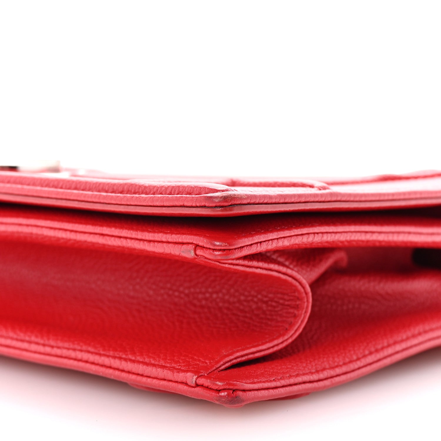 Christian Dior Grained Calfskin Medium Diorama Flap Bag Red 10 of 10