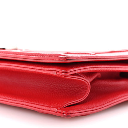 Christian Dior Grained Calfskin Medium Diorama Flap Bag Red 10 of 10