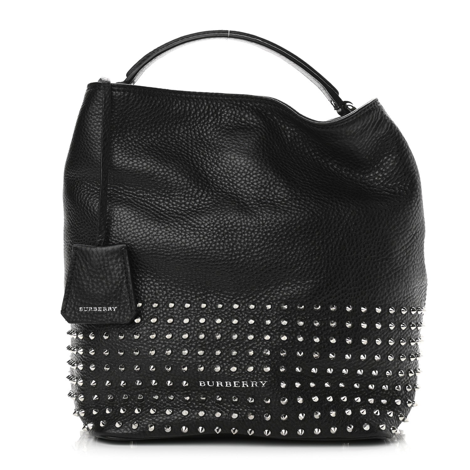 Burberry Calfskin Studded Medium Susanna Hobo Black 1 of 9