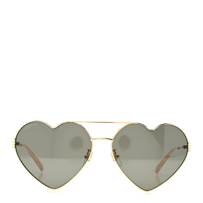 Gucci Metal Heart Sunglasses GG1283S Gold 2 of 10