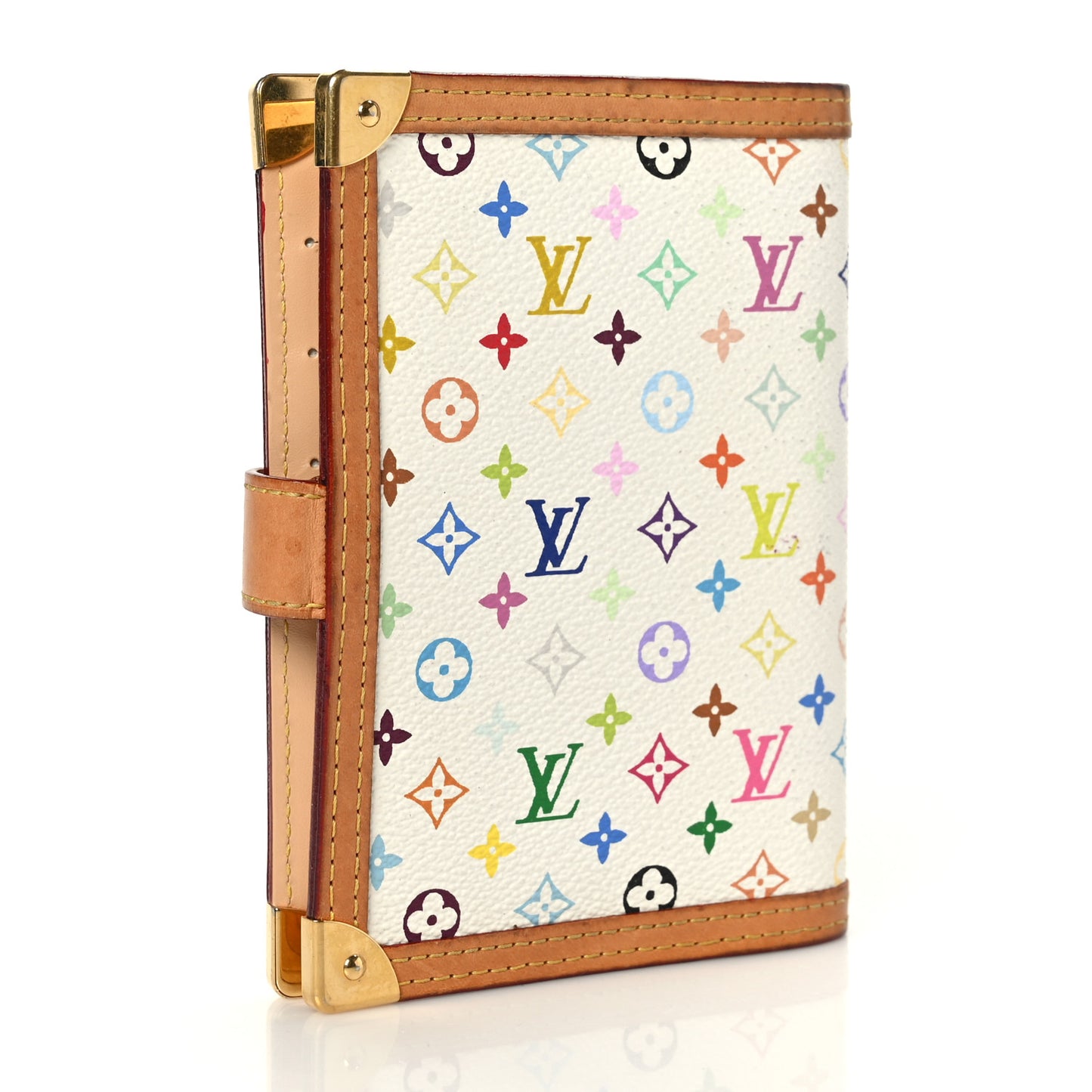 Monogram Multicolor Small Ring Agenda Cover White