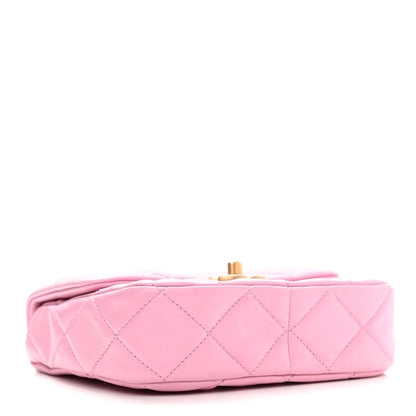 Chanel Lambskin Quilted Mini Lacquered Chain Flap Pink 4 of 11