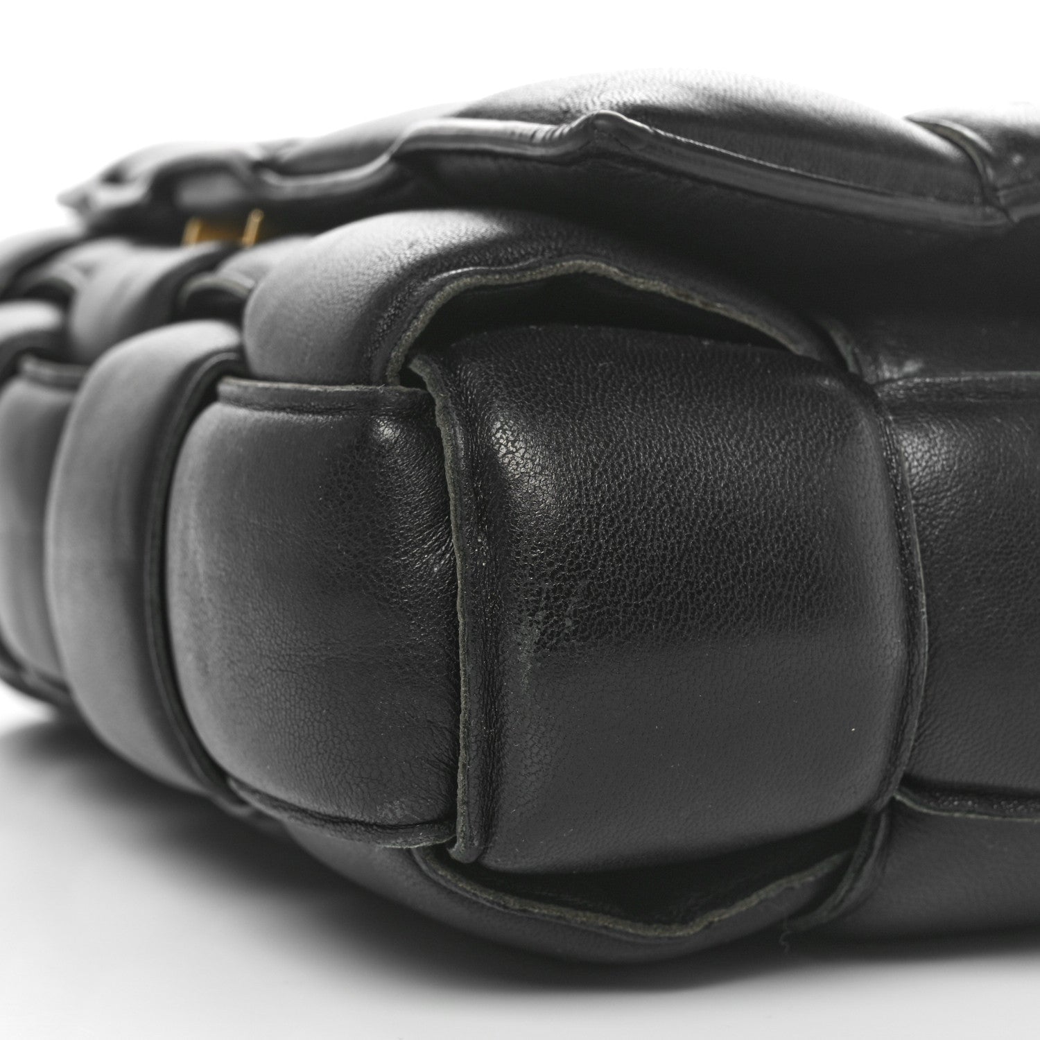 Bottega Veneta Lambskin Maxi Intreccio Padded Chain Cassette Crossbody Bag Black 10 of 11