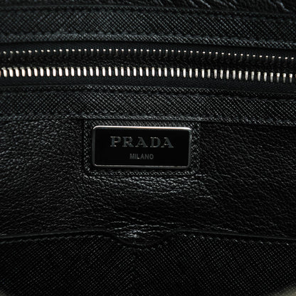 Prada Saffiano Travel Briefcase Nero Black 10 of 10