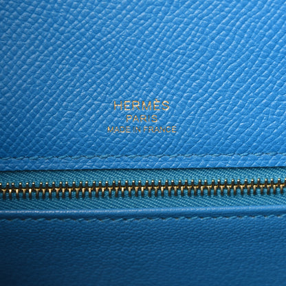 Hermes Epsom Casaque Kelly Sellier 28 Bleu Indigo Black Bleu Frida 6 of 10
