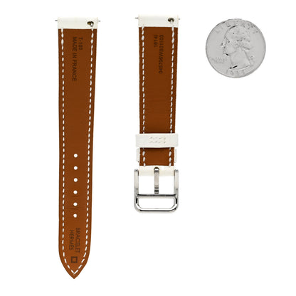 Hermes Matte Alligator 21mm Heure H Hour Watch Strap White 2 of 6