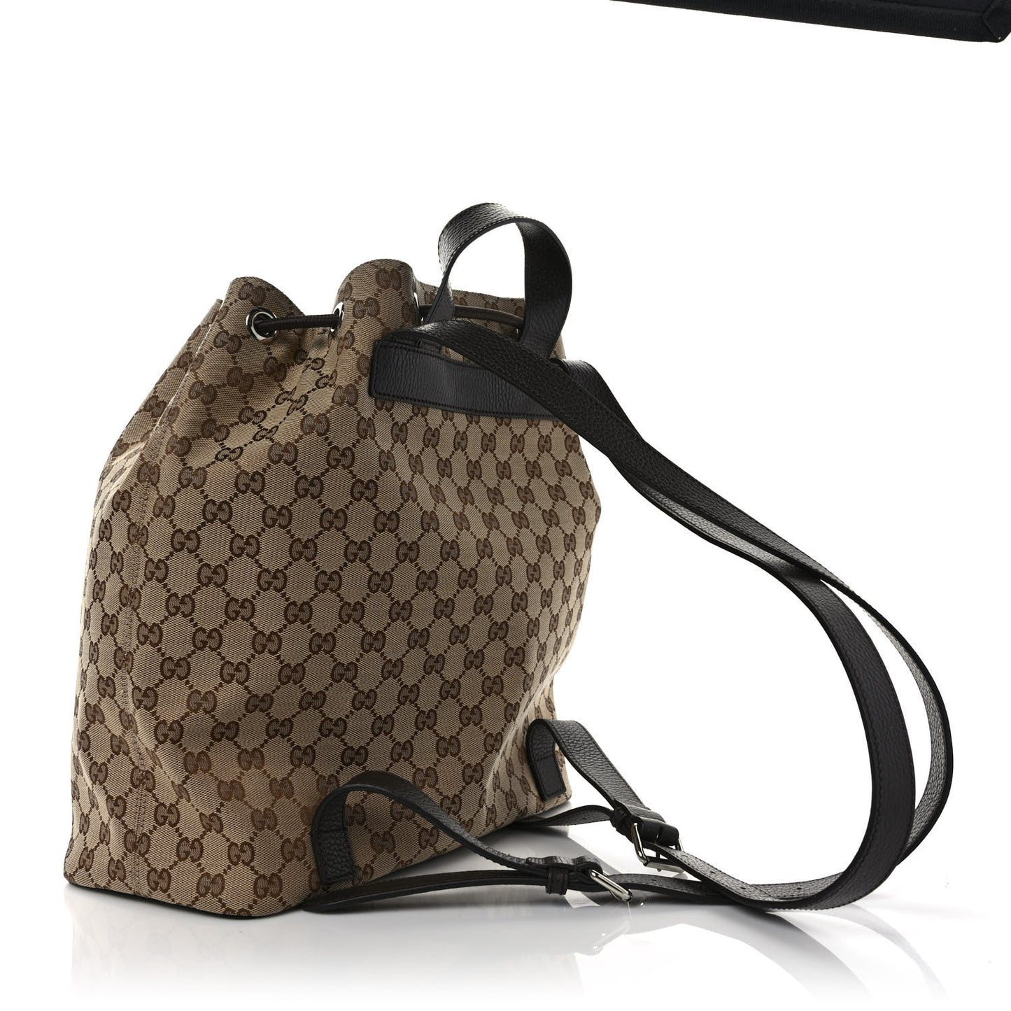 Monogram Dollar Calfskin O Drawstring Backpack Beige Ebony Testa di Moro Dark Chocolate