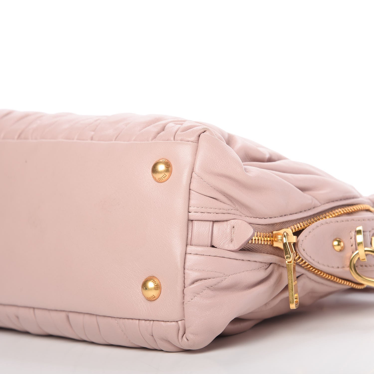 Miu Miu Nappa Matelasse Bauletto Top Handle Orchidea 7 of 10