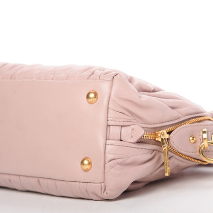 Miu Miu Nappa Matelasse Bauletto Top Handle Orchidea 7 of 10