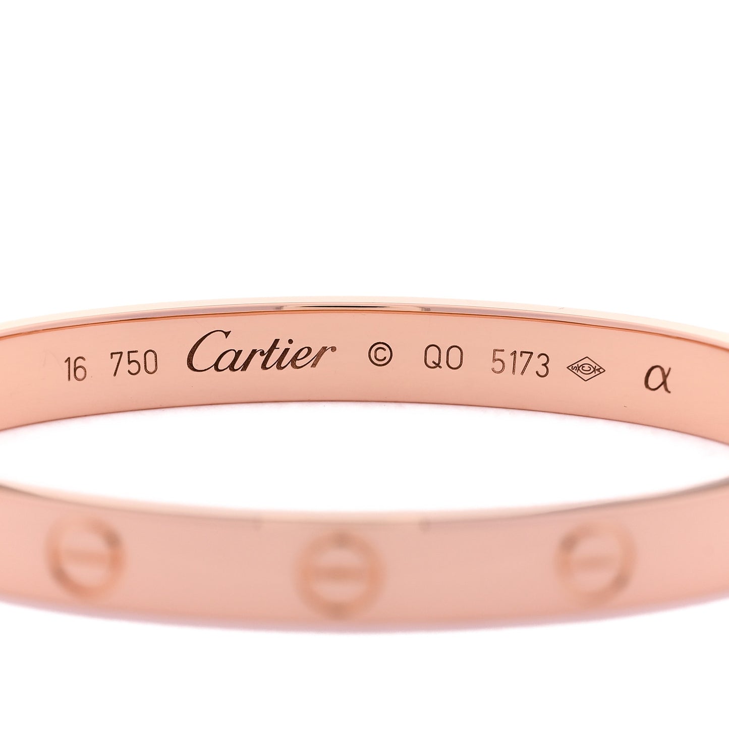 18K Pink Gold LOVE Bracelet 16