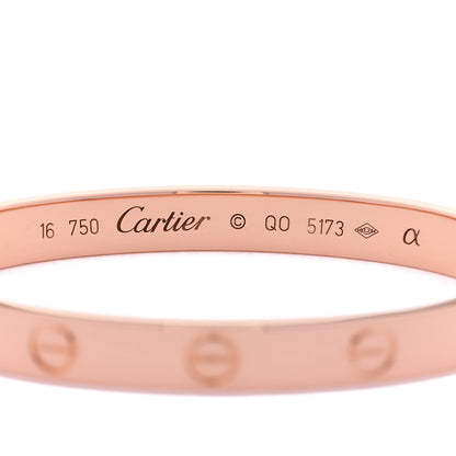 Cartier 18K Pink Gold LOVE Bracelet 16 6 of 6