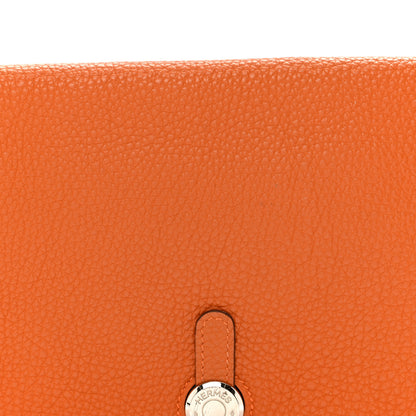 Hermes Togo Dogon Wallet Waist Pouch Orange 7 of 10