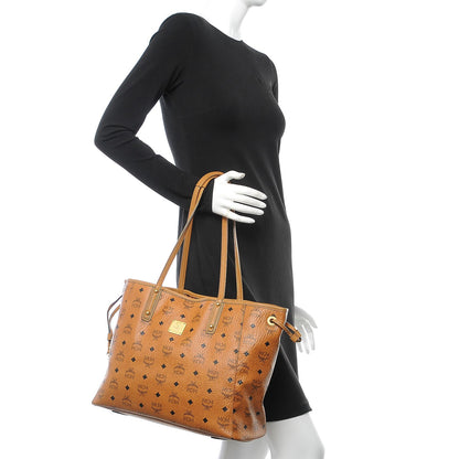 MCM Visetos Medium Reversible Shopping Tote Cognac 2 of 13