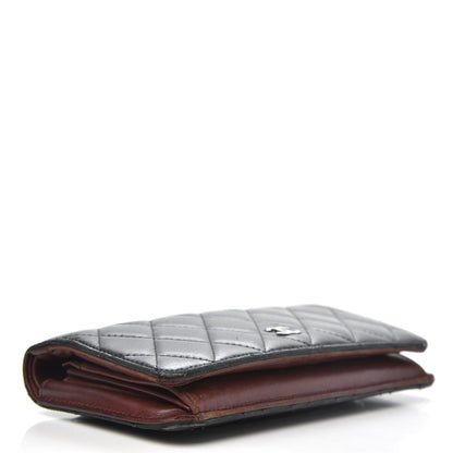 Chanel Lambskin Quilted Yen Wallet Black 4 of 15