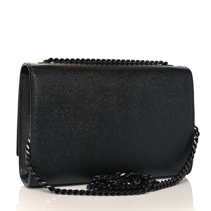 Saint Laurent Grain De Poudre Small Monogram Kate Satchel Black 3 of 9