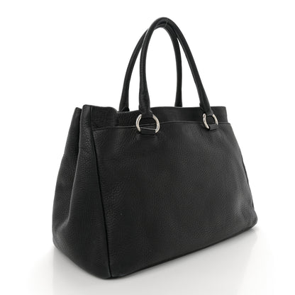 Prada Vitello Daino Tote Black 3 of 14