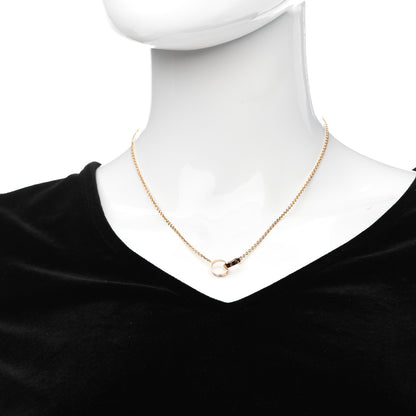 Cartier 18K Pink Gold Interlocking LOVE Necklace 2 of 5