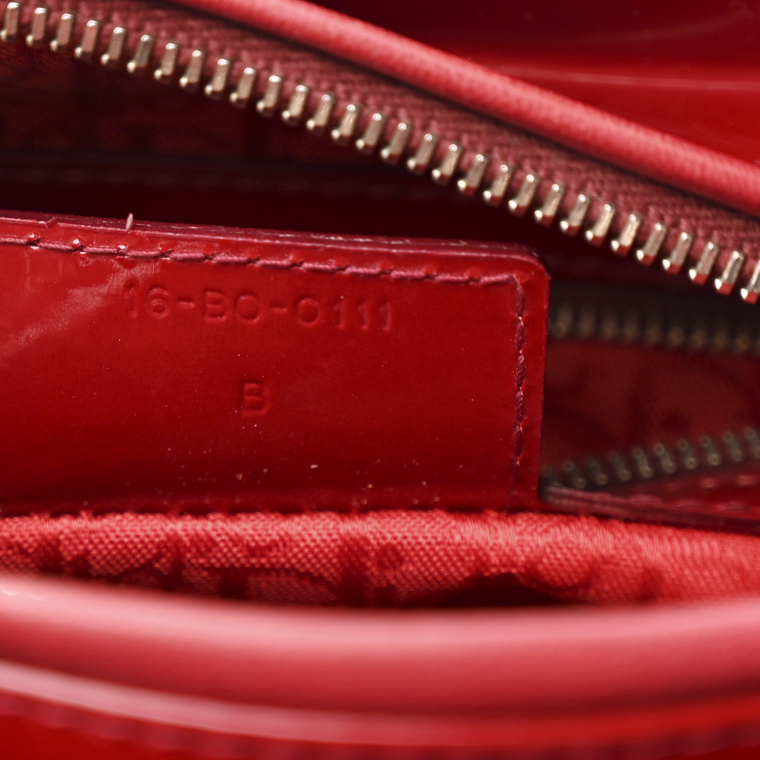 Christian Dior Patent Cannage Medium Lady Dior Red 1735436