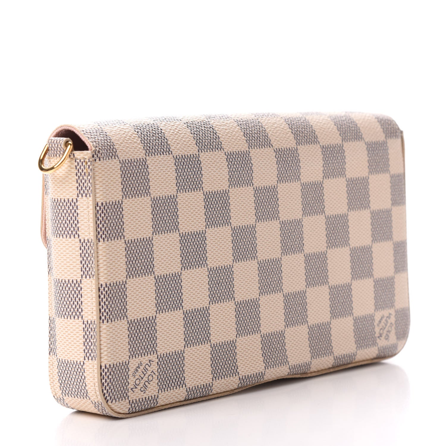 Louis Vuitton Damier Azur Pochette Felicie Chain Wallet Rose Ballerine 3 of 8