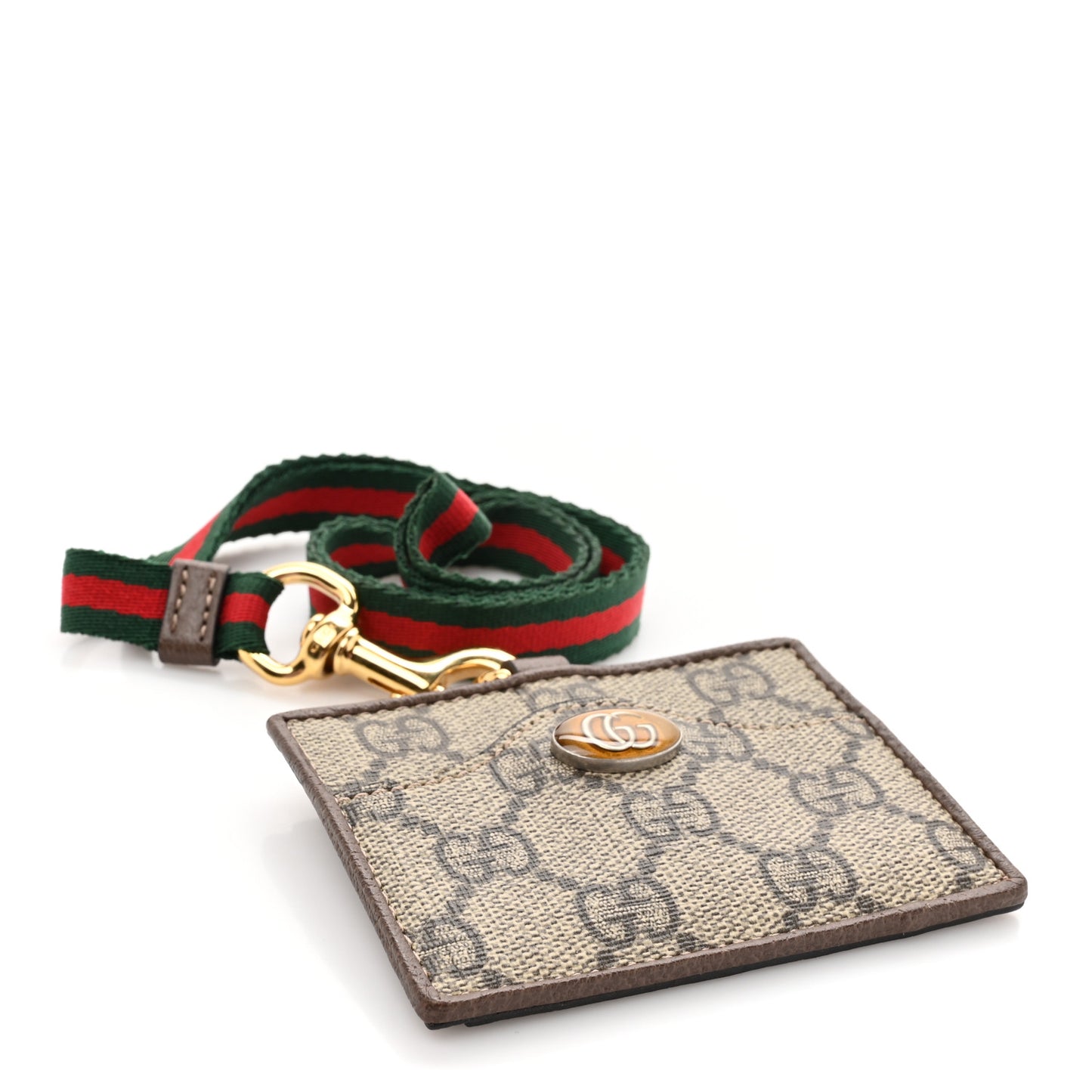 GG Supreme Monogram Ophidia ID Holder Beige Ebony New Acero