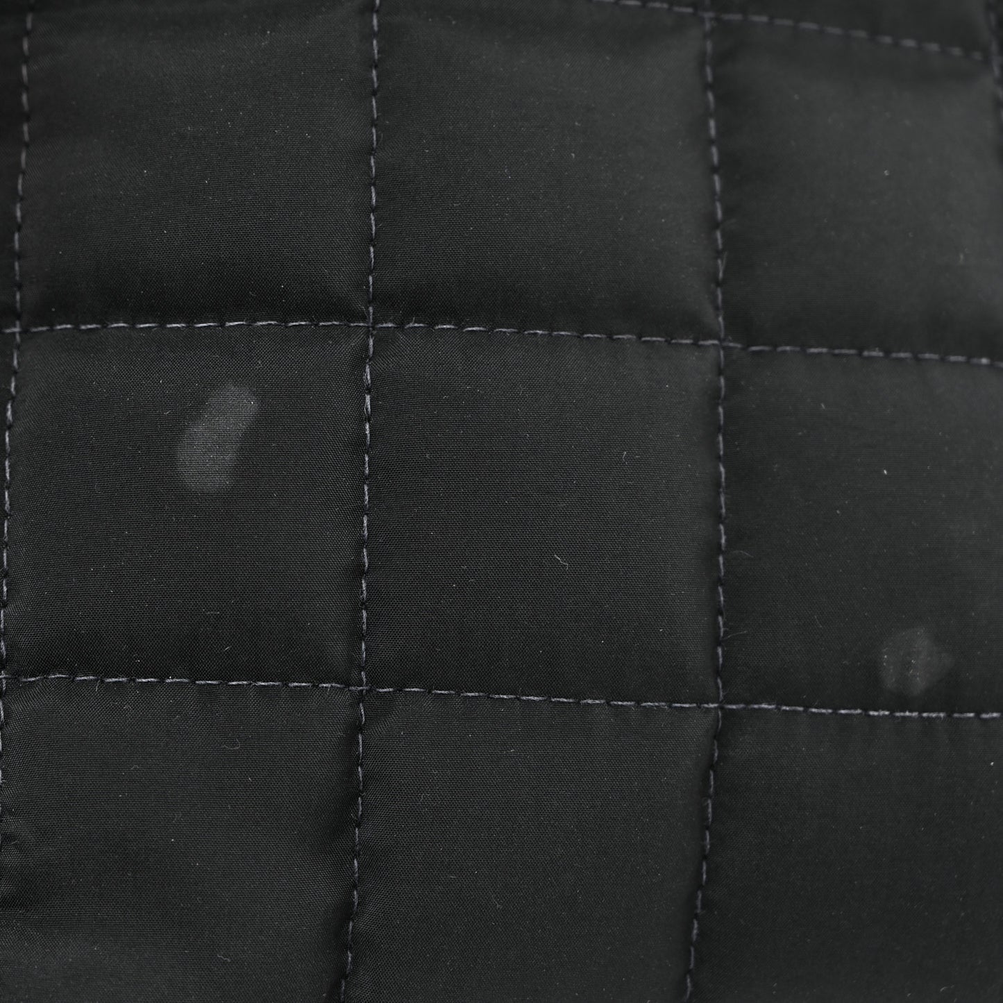 Nylon Square Quilted Flap Black