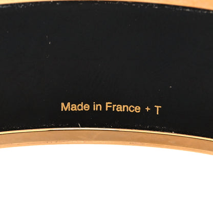 Hermes Enamel Printed Wide Coaching Bracelet Rose Couture 5 of 5