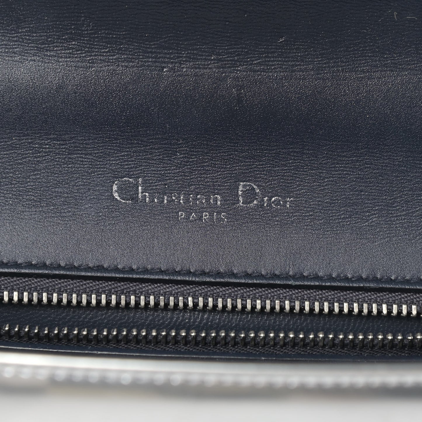 Metallic Patent Micro-Cannage Medium Diorama Flap Bag Silver