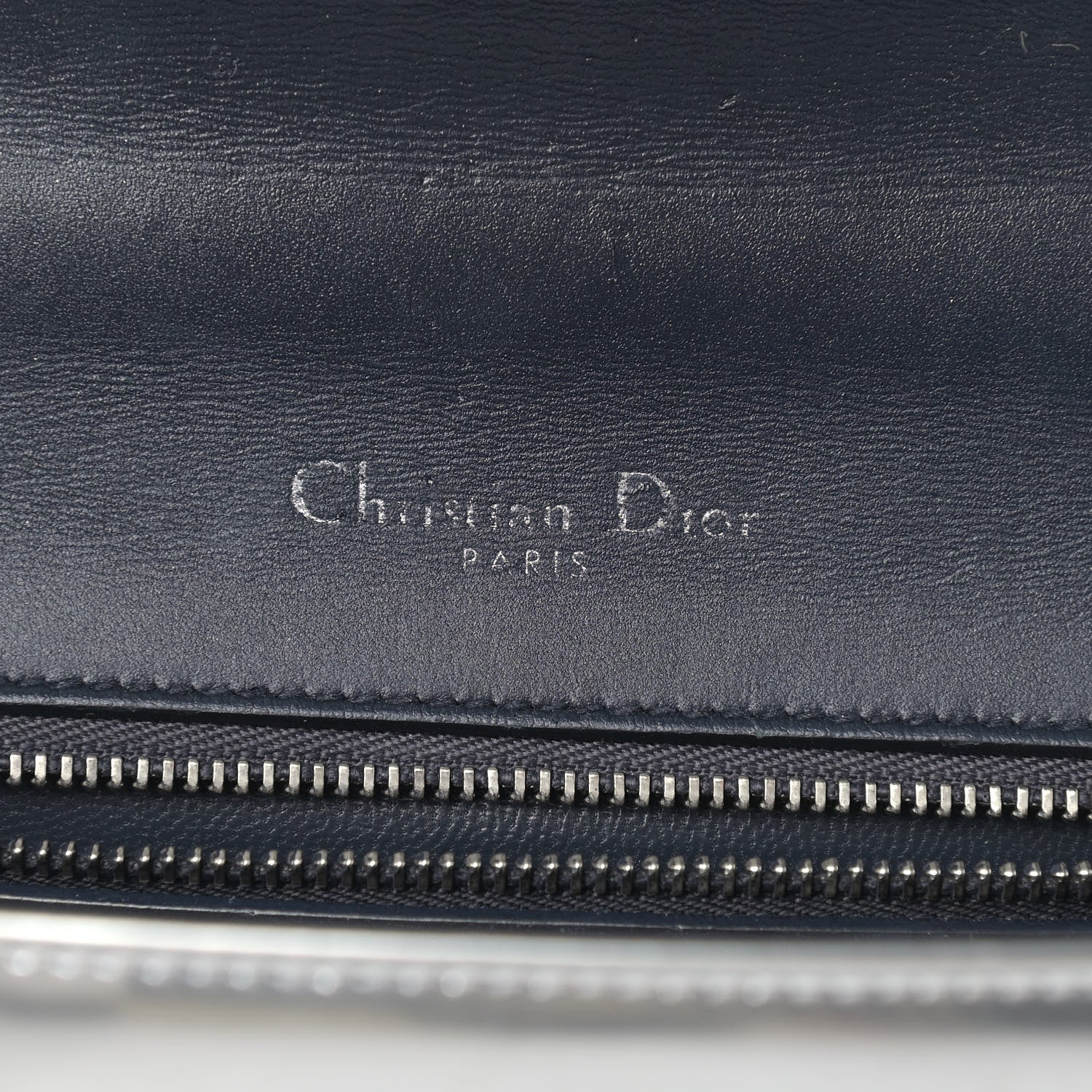 Christian Dior Metallic Patent Micro-Cannage Medium Diorama Flap Bag Silver 6 of 16