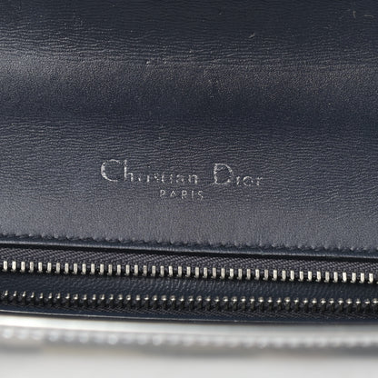 Christian Dior Metallic Patent Micro-Cannage Medium Diorama Flap Bag Silver 6 of 16