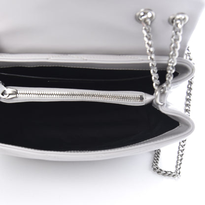 Saint Laurent Calfskin Y Quilted Monogram Small Loulou Chain Satchel Granite 5 of 10