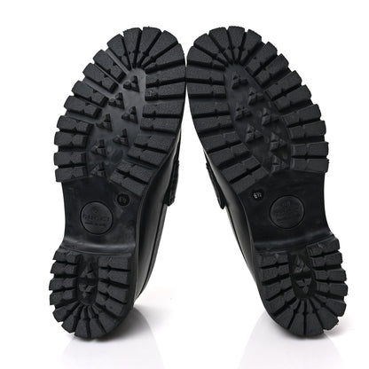 Gucci Cirano Lux Web Mens Horsebit Lug Sole Loafers 6.5 Black 5 of 9