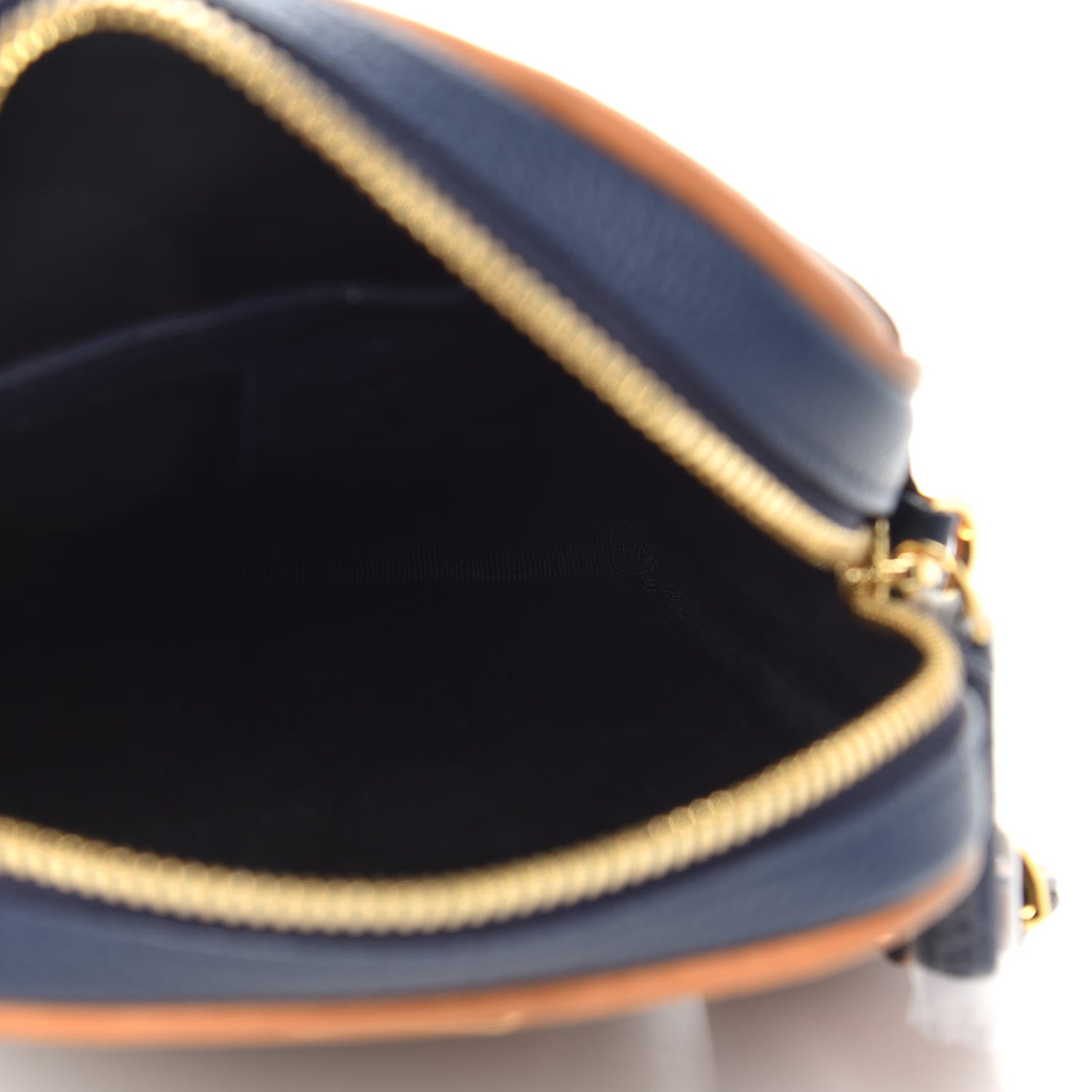 MCM Visetos Grained Calfskin Tech Crossbody Cognac Navy 5 of 8