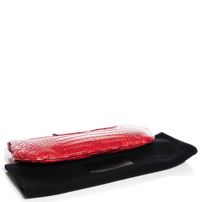 Nancy Gonzalez Crocodile Frame Clutch Orange 4 of 7