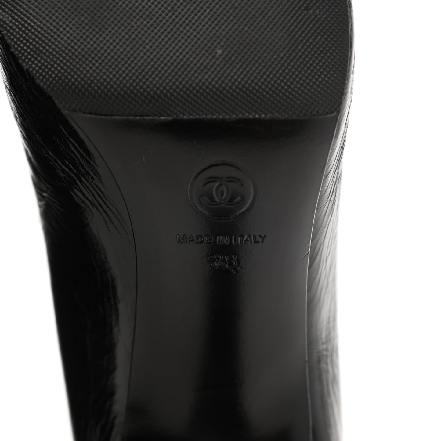 Satin Grosgrain Cap Toe Ruffle Boots 37.5 Black 38 Black