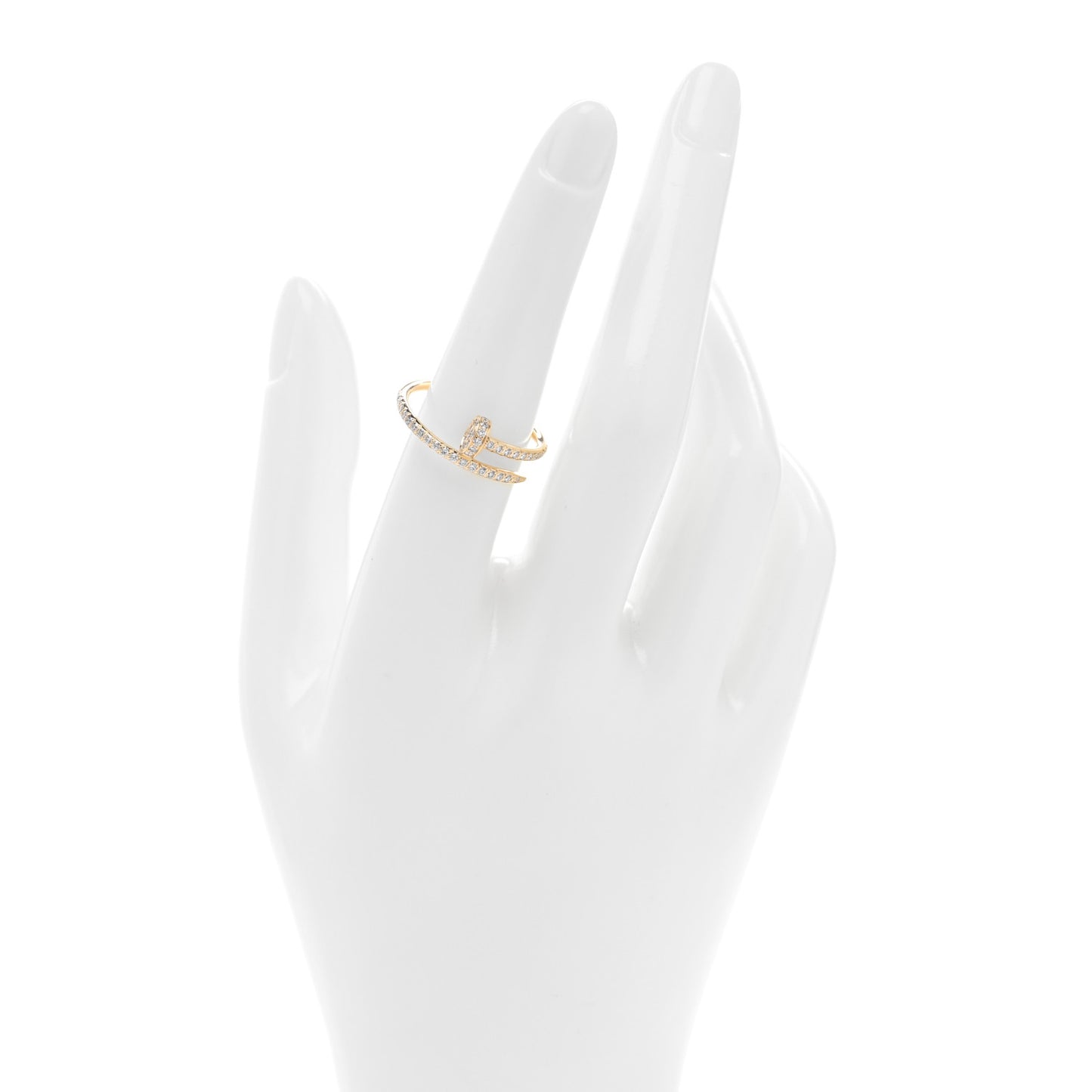 18K Yellow Gold Diamond Juste Un Clou Paved Ring 56 7.5