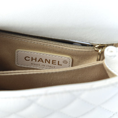 Chanel Iridescent Caviar Quilted Extra Mini Coco Handle Flap Ivory 8 of 10