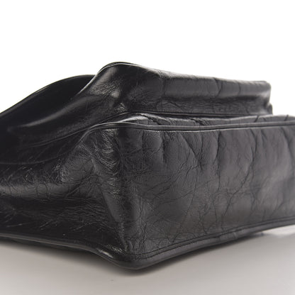 Saint Laurent Crinkled Calfskin Matelasse Monogram Medium Niki Chain Satchel Black 6 of 9