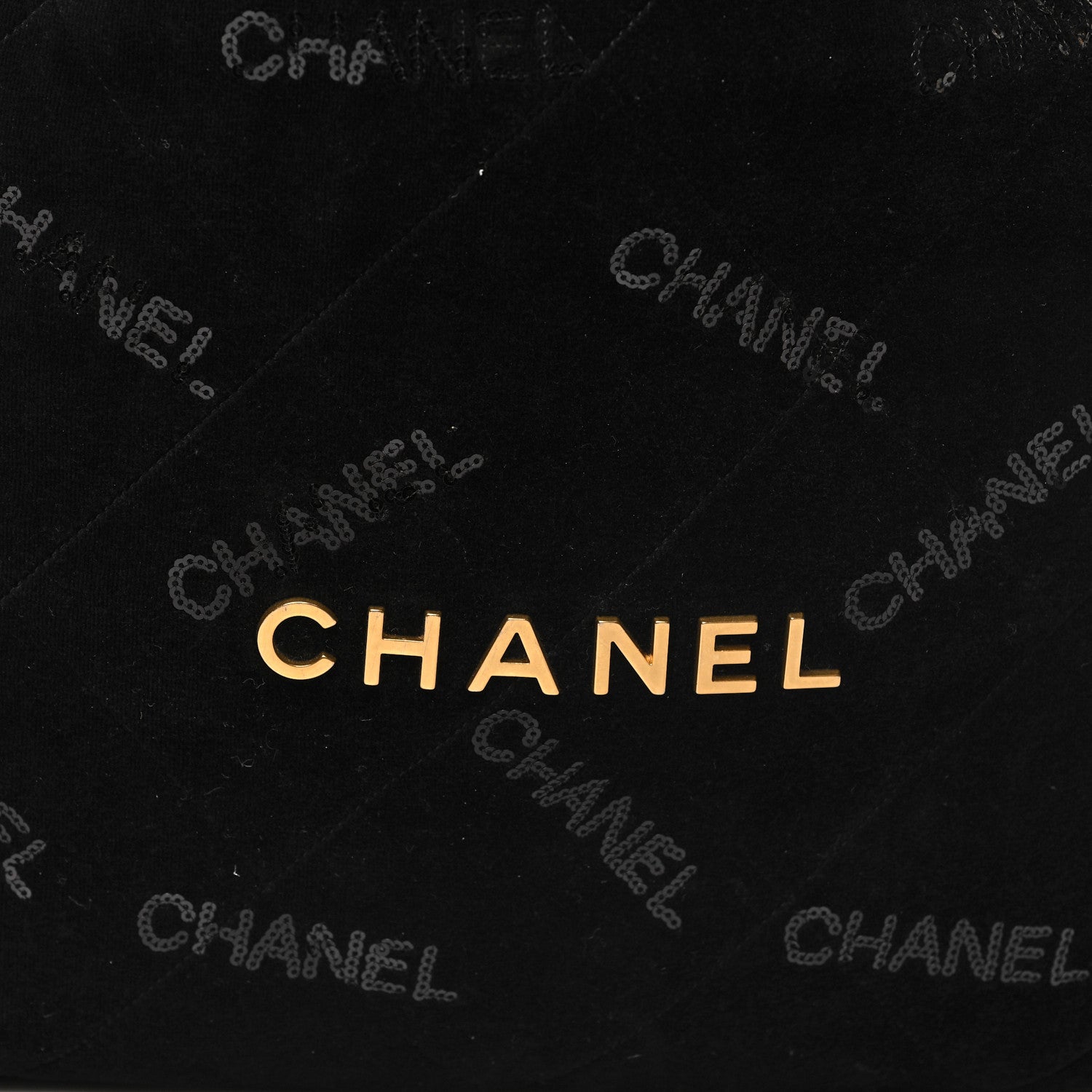 Chanel Velvet Sequin Quilted Chanel 22 Black 8 of 10
