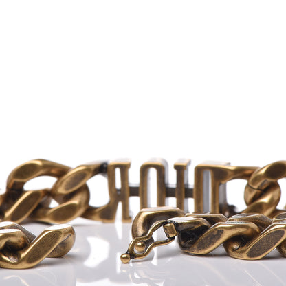 Christian Dior Metal Logo Chain Bracelet Gold 5 of 5