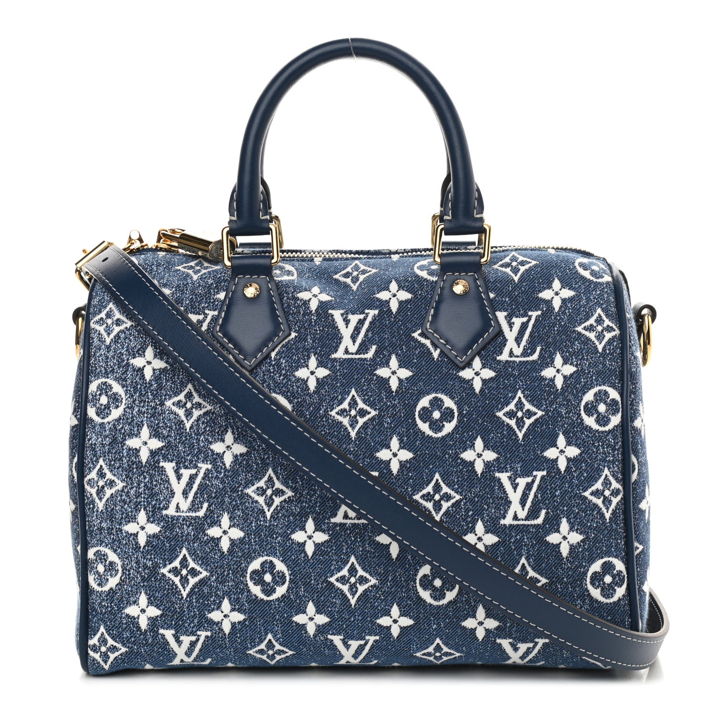 Monogram Jacquard Denim Speedy Bandouliere 25 Bleu