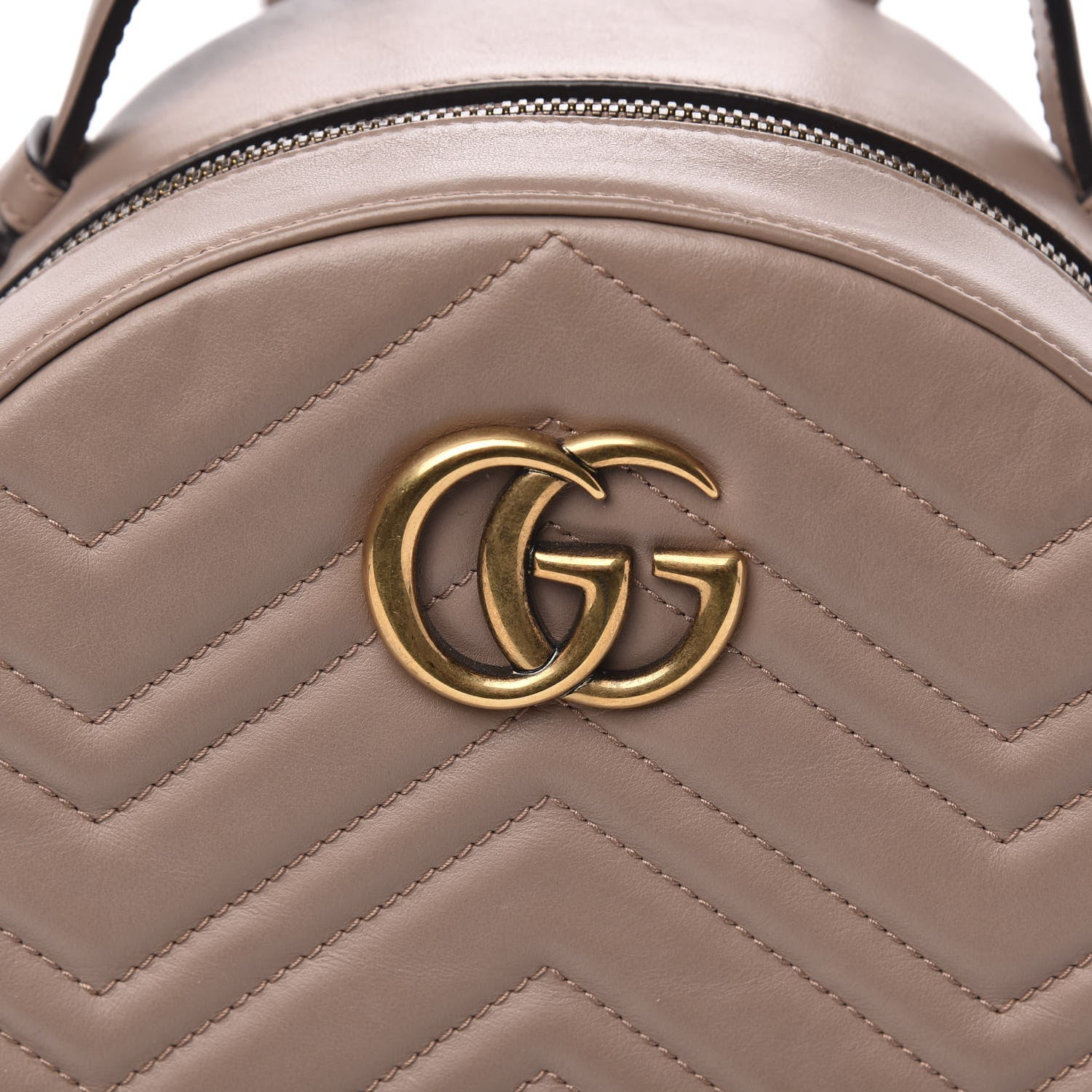 Gucci Calfskin Matelasse GG Marmont Dome Backpack Porcelain Rose 11 of 11