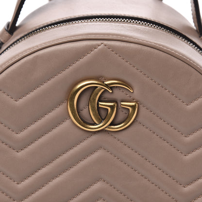 Gucci Calfskin Matelasse GG Marmont Dome Backpack Porcelain Rose 11 of 11