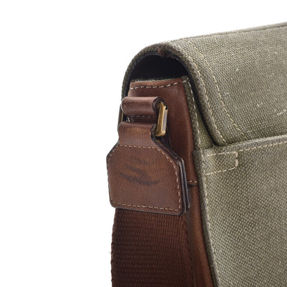 Christian Dior Calfskin Canvas Double Saddle Bag Green 8 of 9