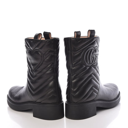 Gucci Nappa Matelasse Ankle Boots 37.5 Black 6 of 14