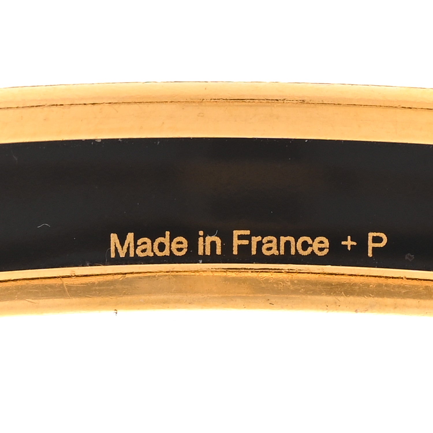 Hermes Enamel Printed Narrow Clous en Trompe l'Oeil Bracelet 65 5 of 6