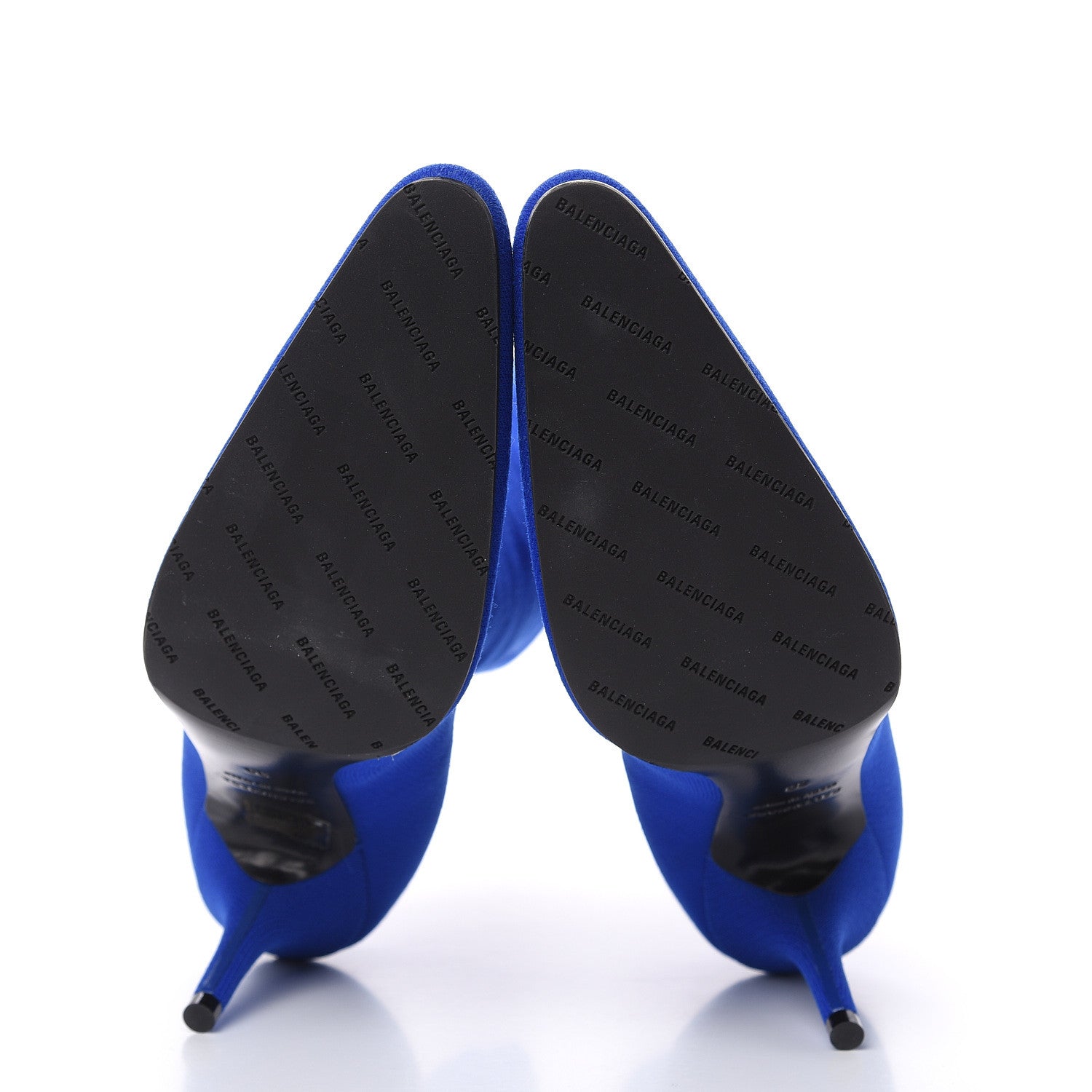 Balenciaga Jersey Crepe Round Toe Knife Booties 39 Bleu Sapphir 6 of 8